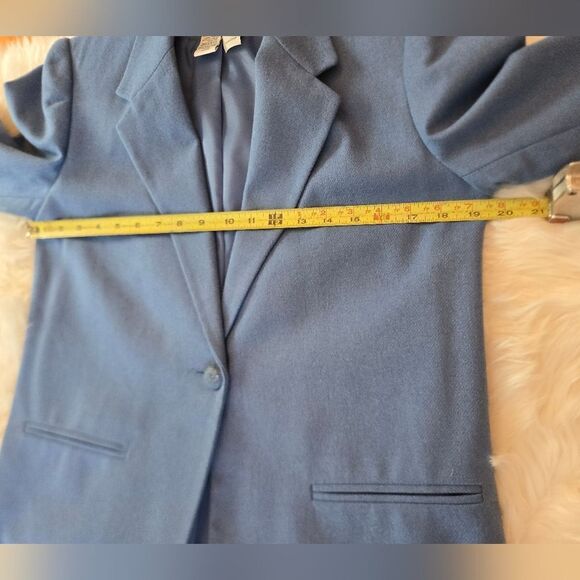 Sag Harbor Size 6P Blue Fully Lined Wool Blend Blazer - Picture 6 of 7